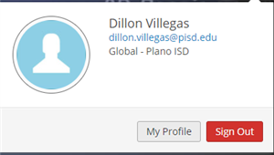 webdesk profile dropdown 
